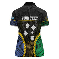 Personalised South Sea Islanders And Fiji Women Polo Shirt Kanakas Fijian Tapa Pattern LT05 - Polynesian Pride