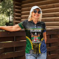 Personalised South Sea Islanders And Fiji Women Polo Shirt Kanakas Fijian Tapa Pattern LT05 - Polynesian Pride