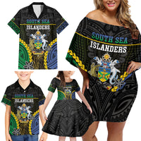 Personalised South Sea Islanders And Solomon Islands Family Matching Off Shoulder Short Dress and Hawaiian Shirt Kanakas Polynesian Pattern LT05 - Polynesian Pride