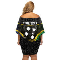 Personalised South Sea Islanders And Solomon Islands Family Matching Off Shoulder Short Dress and Hawaiian Shirt Kanakas Polynesian Pattern LT05 - Polynesian Pride