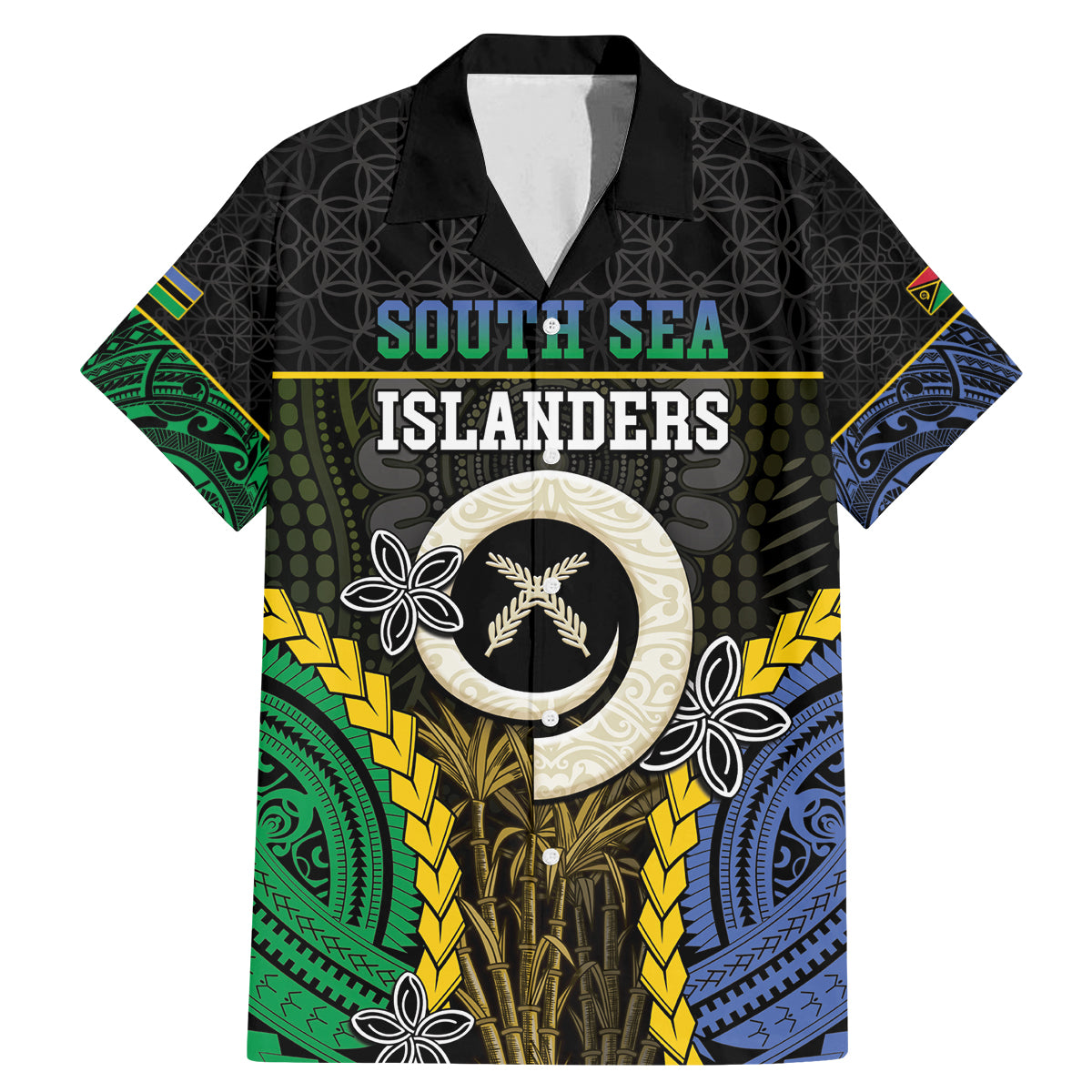 Personalised South Sea Islanders And Vanuatu Family Matching Mermaid Dress and Hawaiian Shirt Kanakas Sand Drawing Pattern