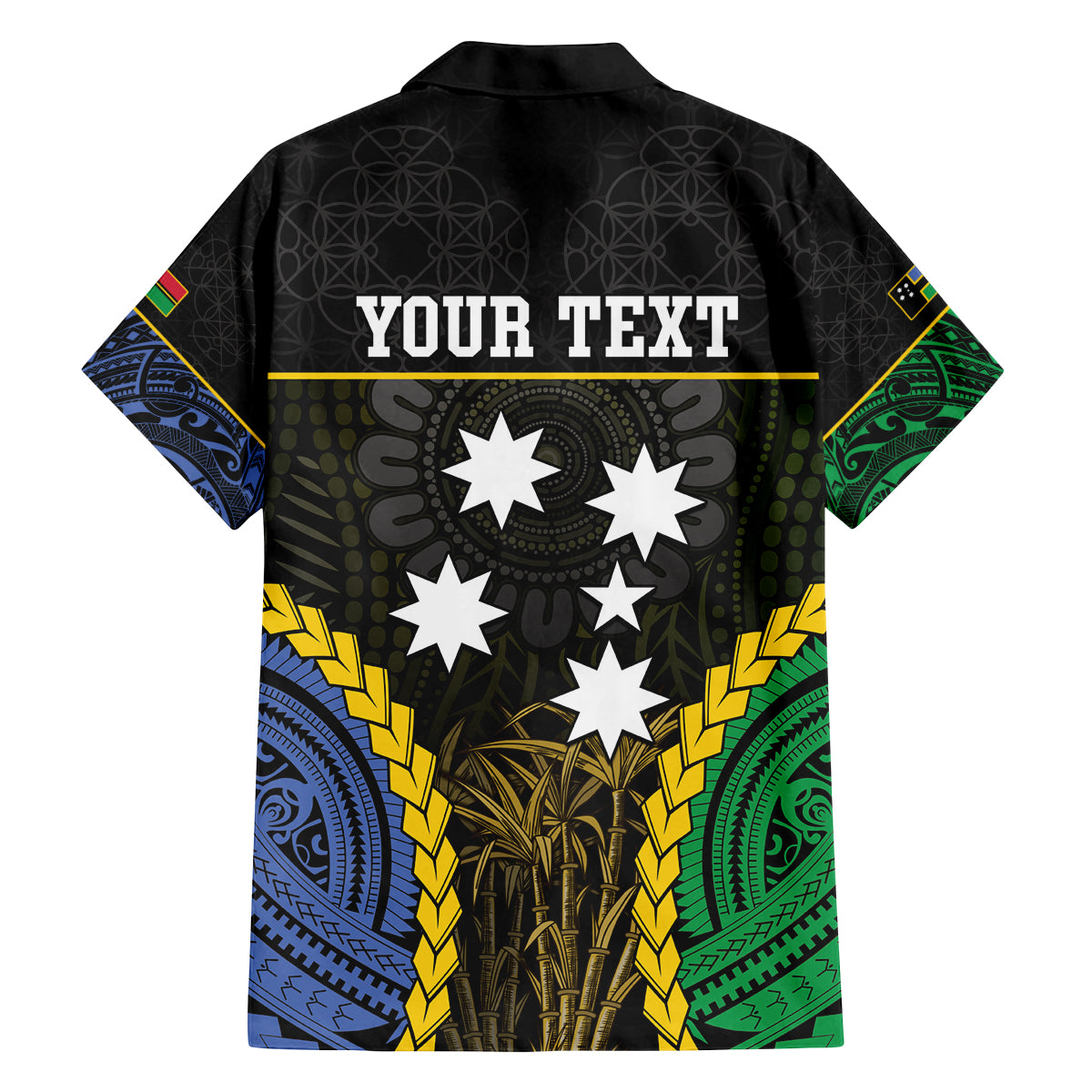Personalised South Sea Islanders And Vanuatu Family Matching Off The Shoulder Long Sleeve Dress and Hawaiian Shirt Kanakas Sand Drawing Pattern LT05 - Polynesian Pride
