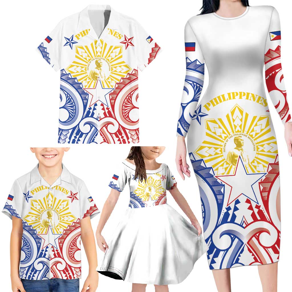 Philippines Family Matching Long Sleeve Bodycon Dress and Hawaiian Shirt Katipunan Andres Bonifacio LT05 - Polynesian Pride