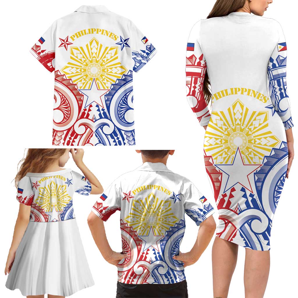 Philippines Family Matching Long Sleeve Bodycon Dress and Hawaiian Shirt Katipunan Andres Bonifacio LT05 - Polynesian Pride