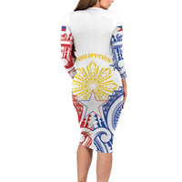 Philippines Family Matching Long Sleeve Bodycon Dress and Hawaiian Shirt Katipunan Andres Bonifacio LT05 - Polynesian Pride
