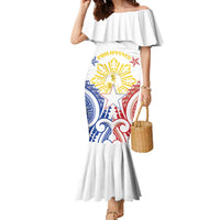 Philippines Family Matching Mermaid Dress and Hawaiian Shirt Katipunan Andres Bonifacio LT05 Mom's Dress White - Polynesian Pride