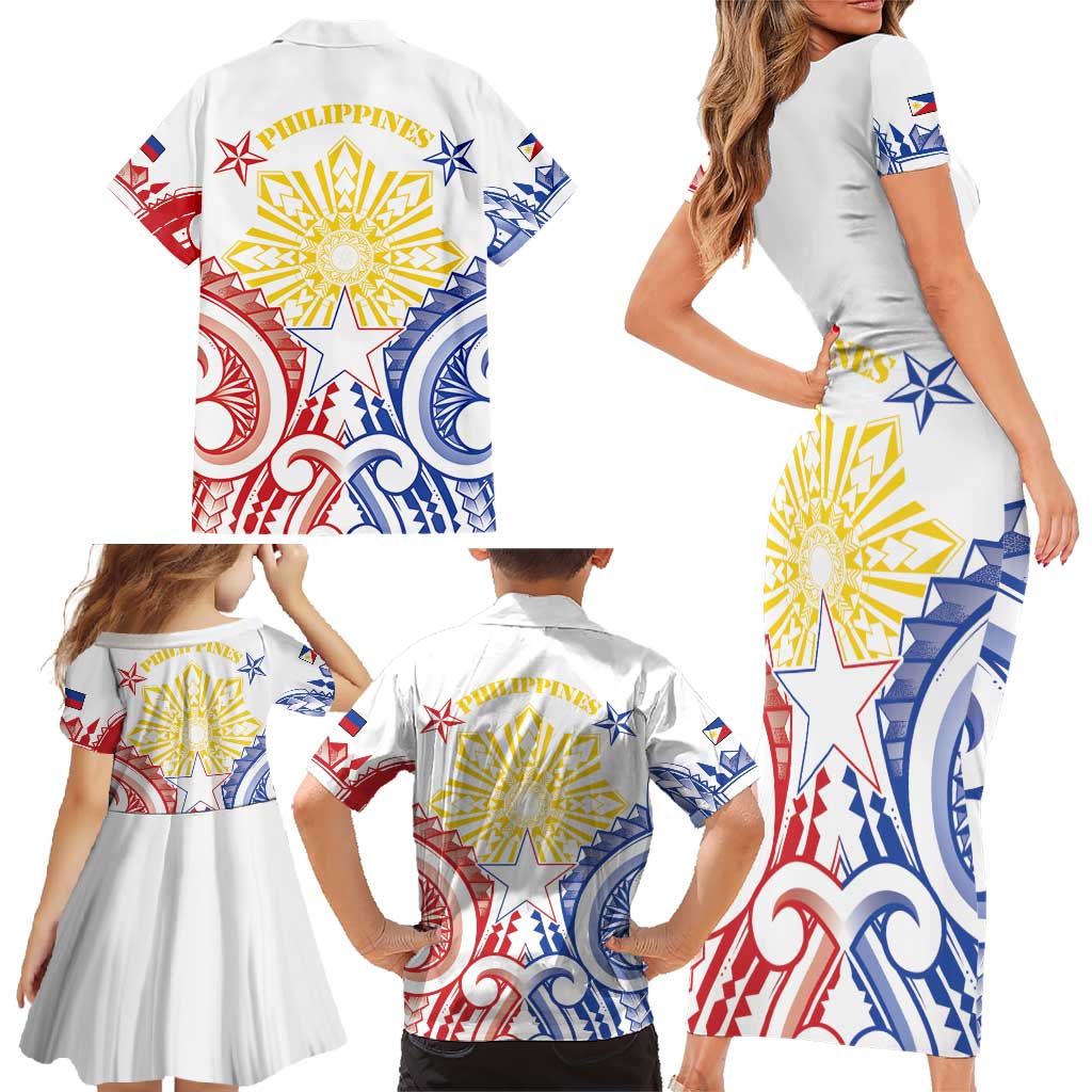 Philippines Family Matching Short Sleeve Bodycon Dress and Hawaiian Shirt Katipunan Andres Bonifacio LT05 - Polynesian Pride
