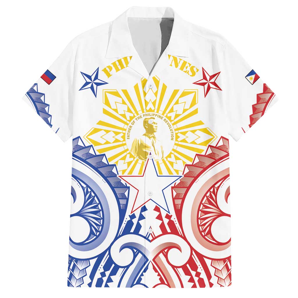 Philippines Family Matching Short Sleeve Bodycon Dress and Hawaiian Shirt Katipunan Andres Bonifacio LT05 Dad's Shirt - Short Sleeve White - Polynesian Pride