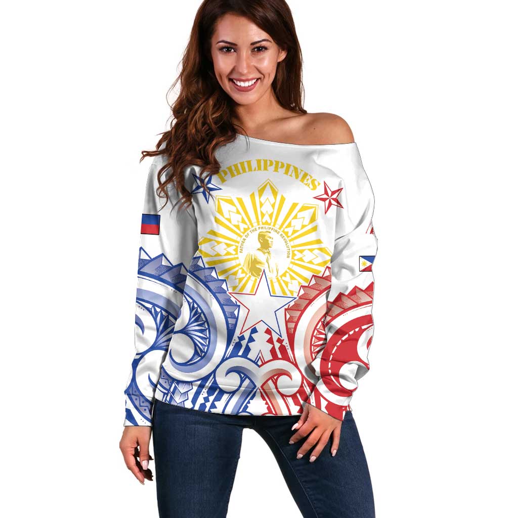 Philippines Off Shoulder Sweater Katipunan Andres Bonifacio