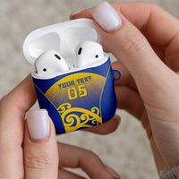 Custom James Cook High School AirPods Case Maori Koru Pattern