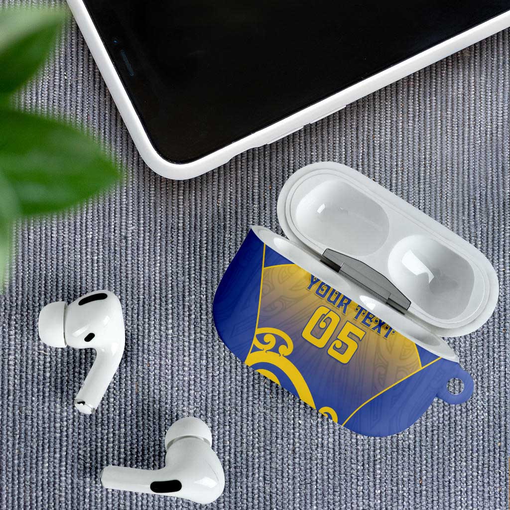 Custom James Cook High School AirPods Case Maori Koru Pattern