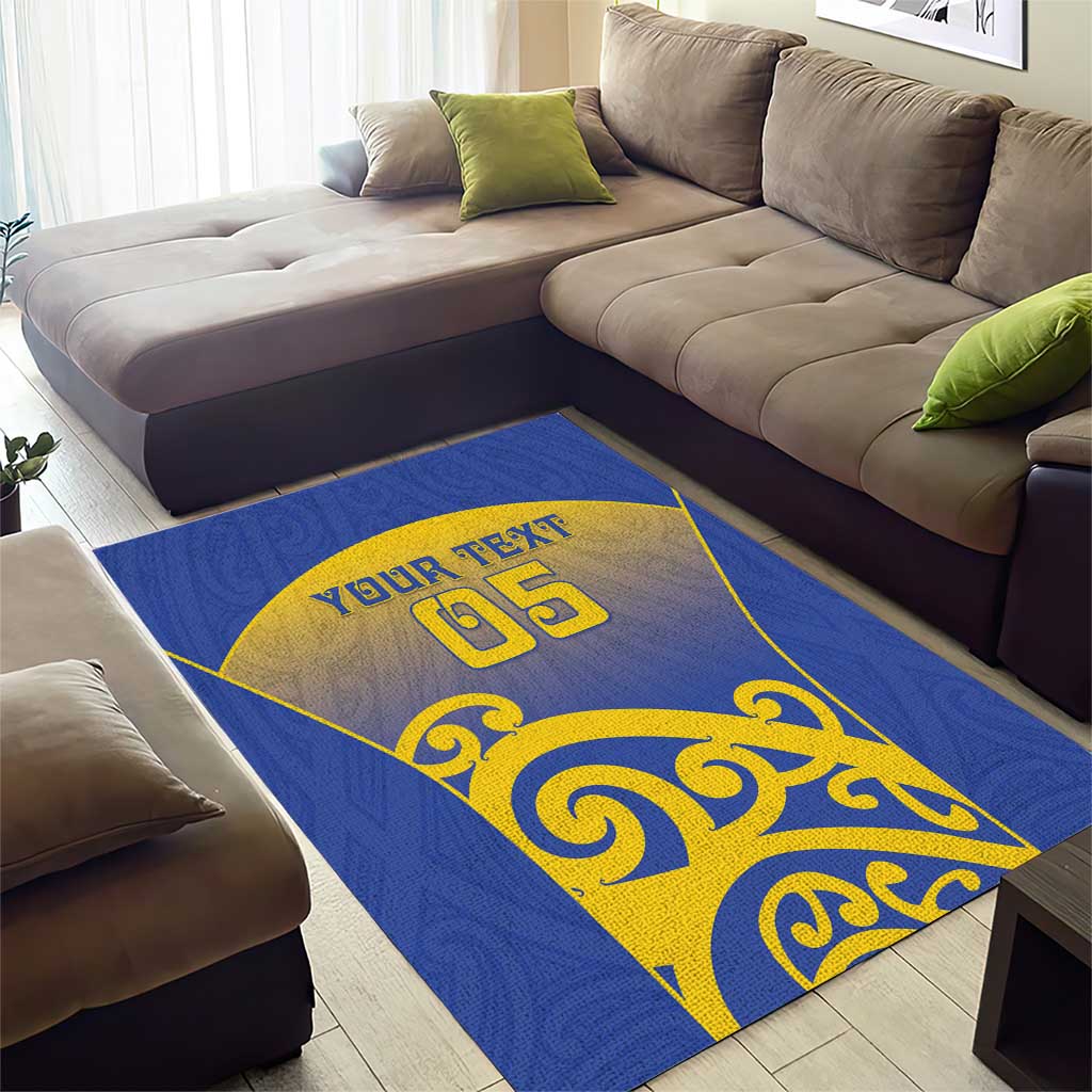 Custom James Cook High School Area Rug Maori Koru Pattern