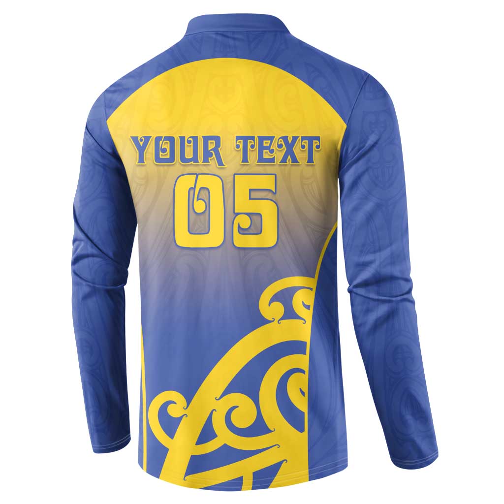 Custom James Cook High School Button Sweatshirt Maori Koru Pattern
