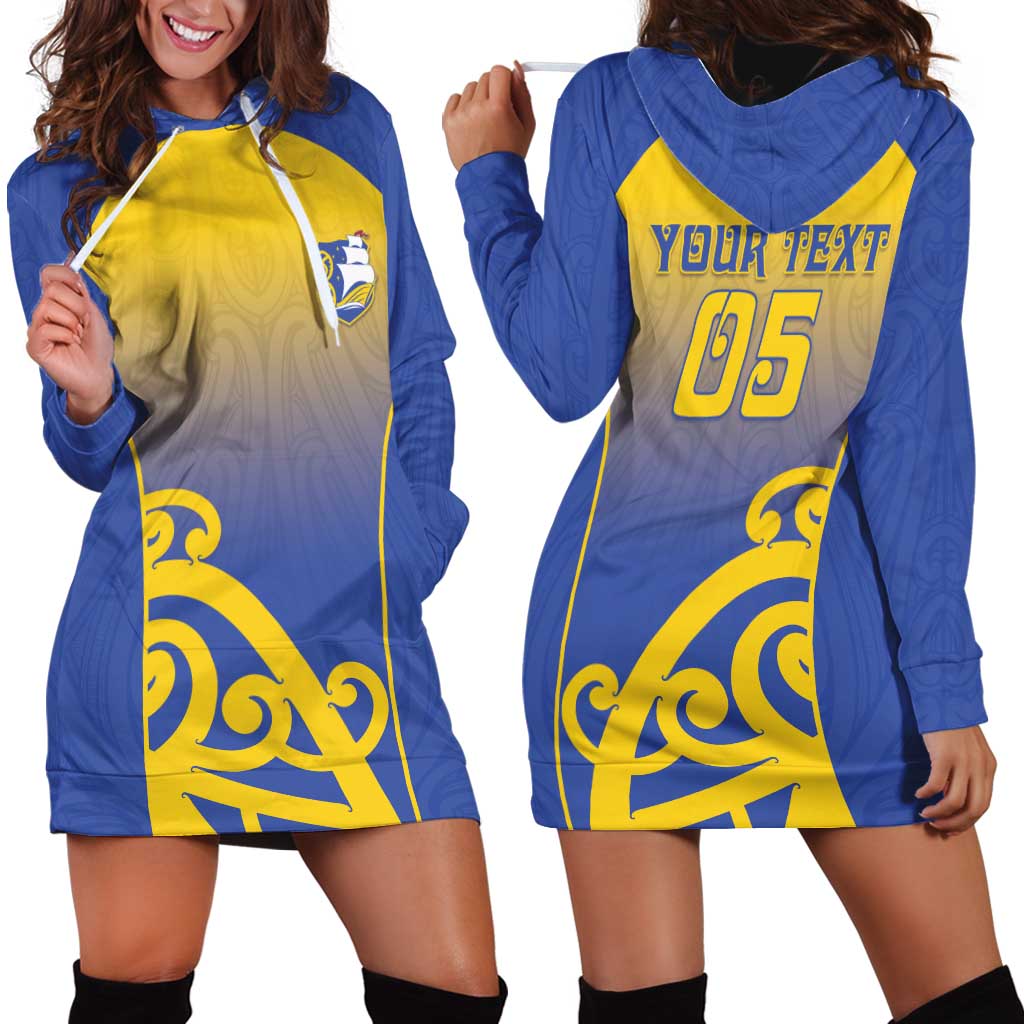 Custom James Cook High School Hoodie Dress Maori Koru Pattern