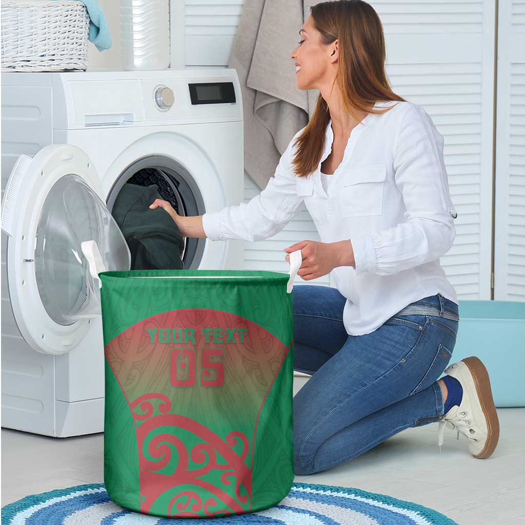 Custom Onehunga High School Laundry Basket Maori Koru Pattern