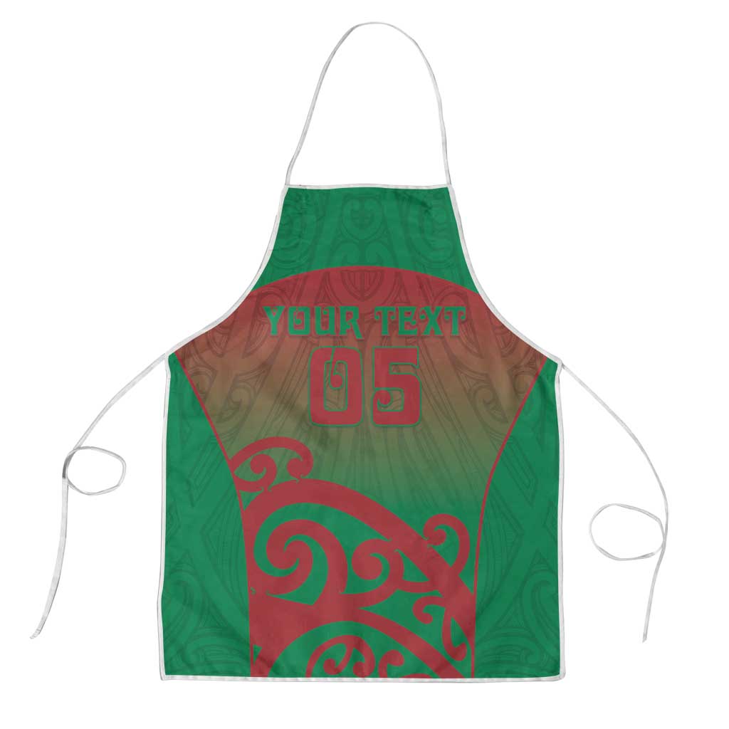 Custom Onehunga High School Apron Maori Koru Pattern LT05 Green - Polynesian Pride
