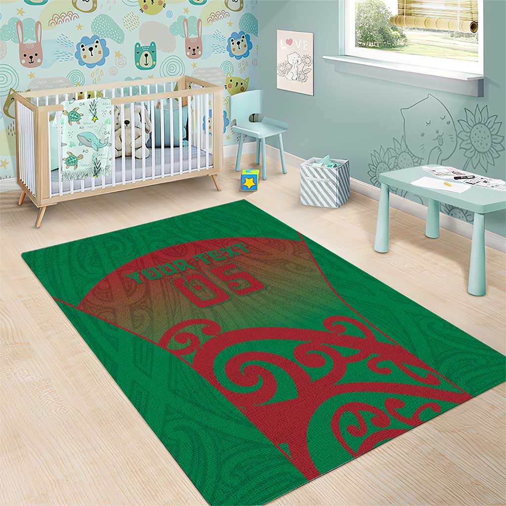 Custom Onehunga High School Area Rug Maori Koru Pattern