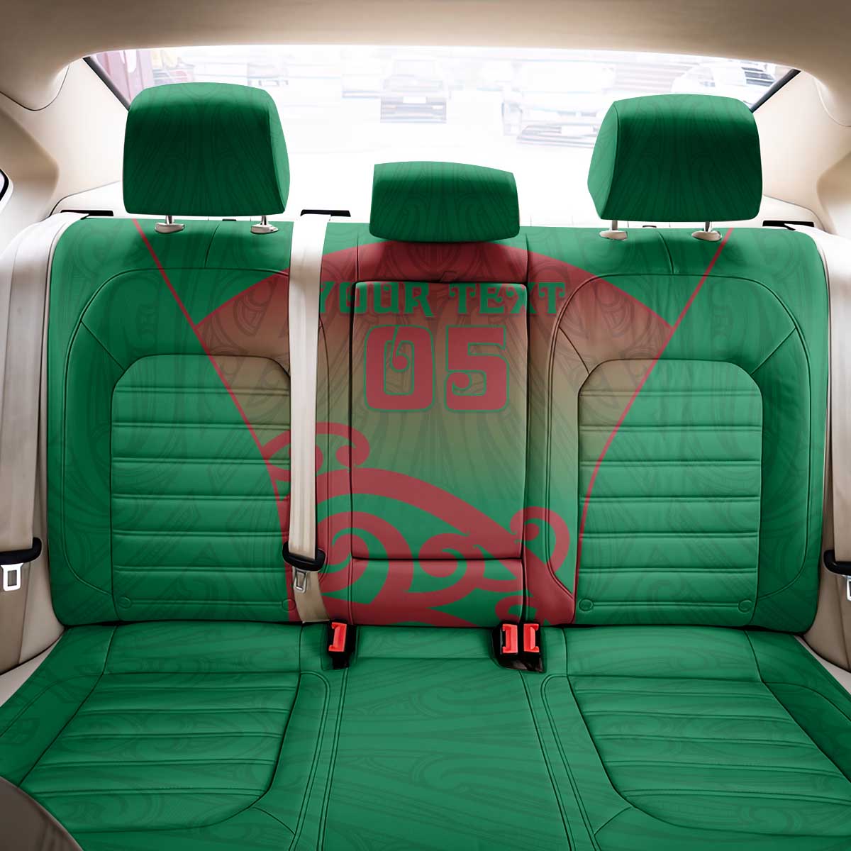 Custom Onehunga High School Back Car Seat Cover Maori Koru Pattern