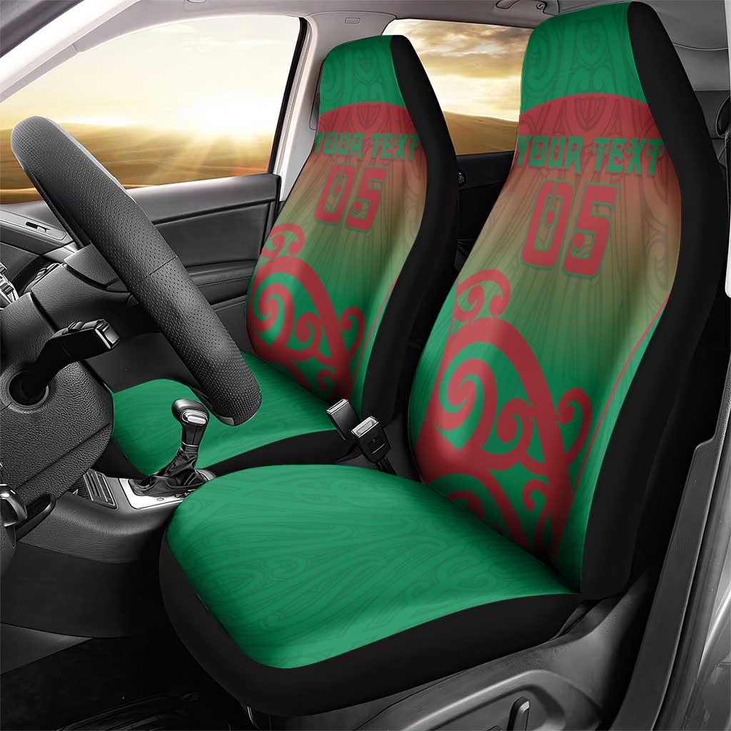 Custom Onehunga High School Car Seat Cover Maori Koru Pattern