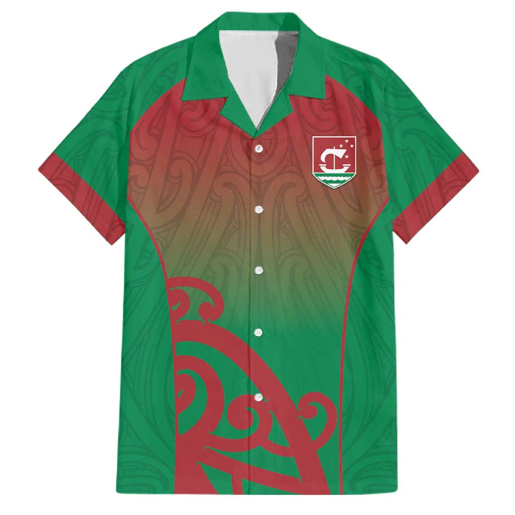 Custom Onehunga High School Family Matching Summer Maxi Dress and Hawaiian Shirt Maori Koru Pattern