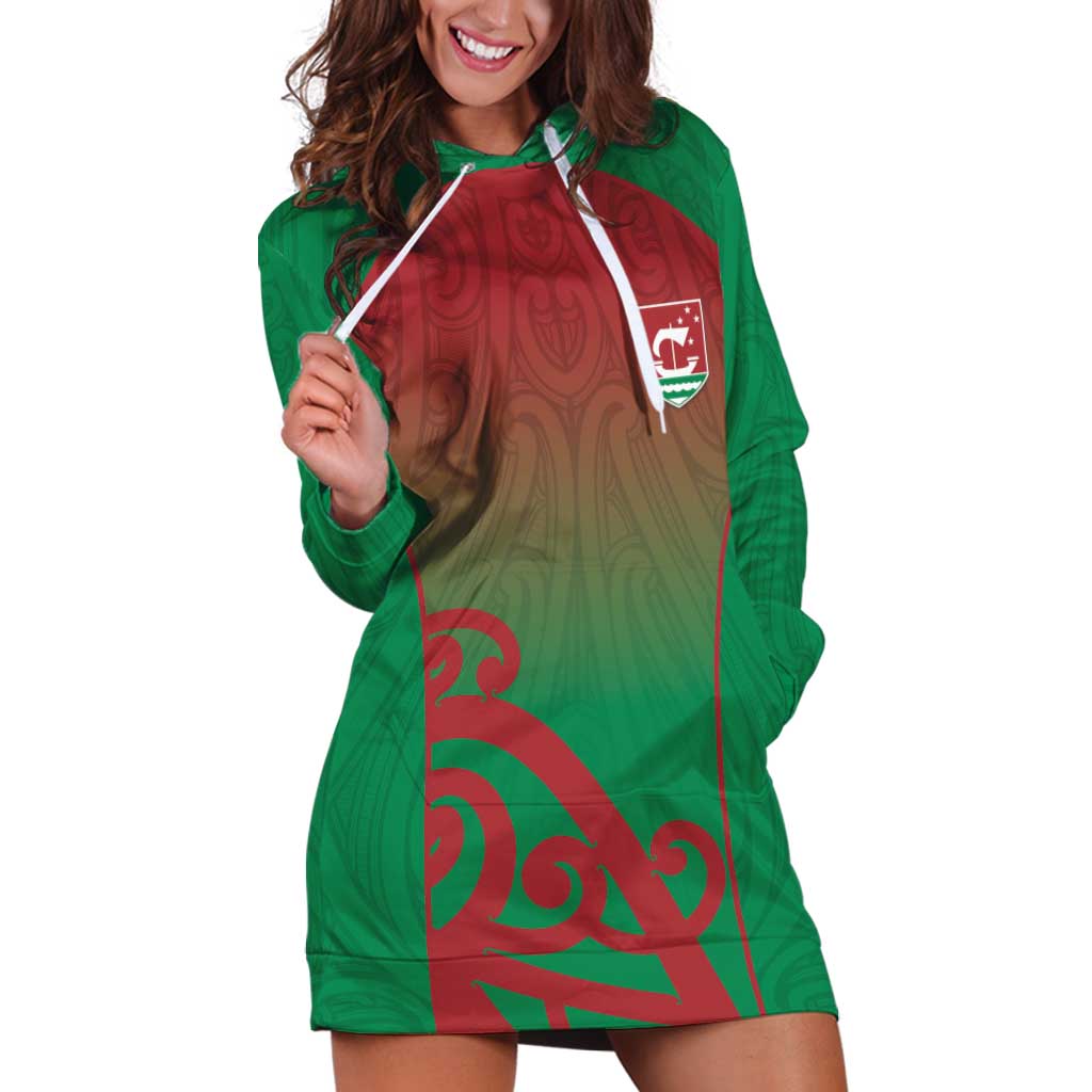 Custom Onehunga High School Hoodie Dress Maori Koru Pattern