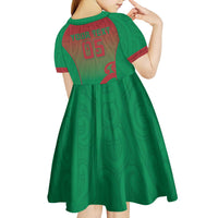 Custom Onehunga High School Kid Short Sleeve Dress Maori Koru Pattern