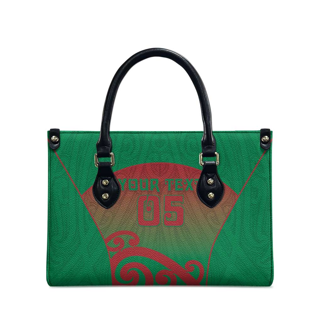 Custom Onehunga High School Leather Bag Maori Koru Pattern