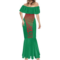 Custom Onehunga High School Mermaid Dress Maori Koru Pattern