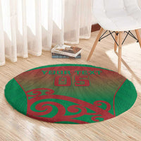 Custom Onehunga High School Round Carpet Maori Koru Pattern