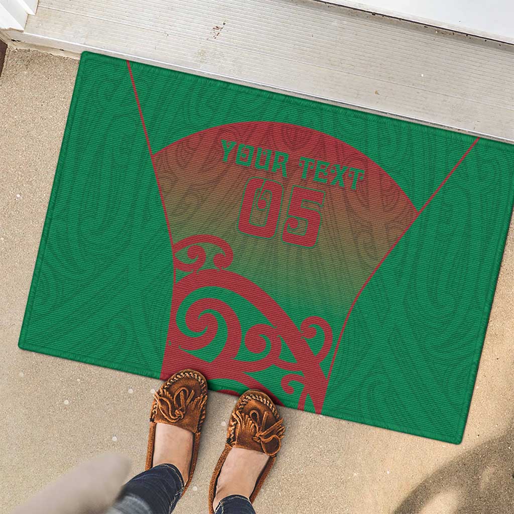 Custom Onehunga High School Rubber Doormat Maori Koru Pattern