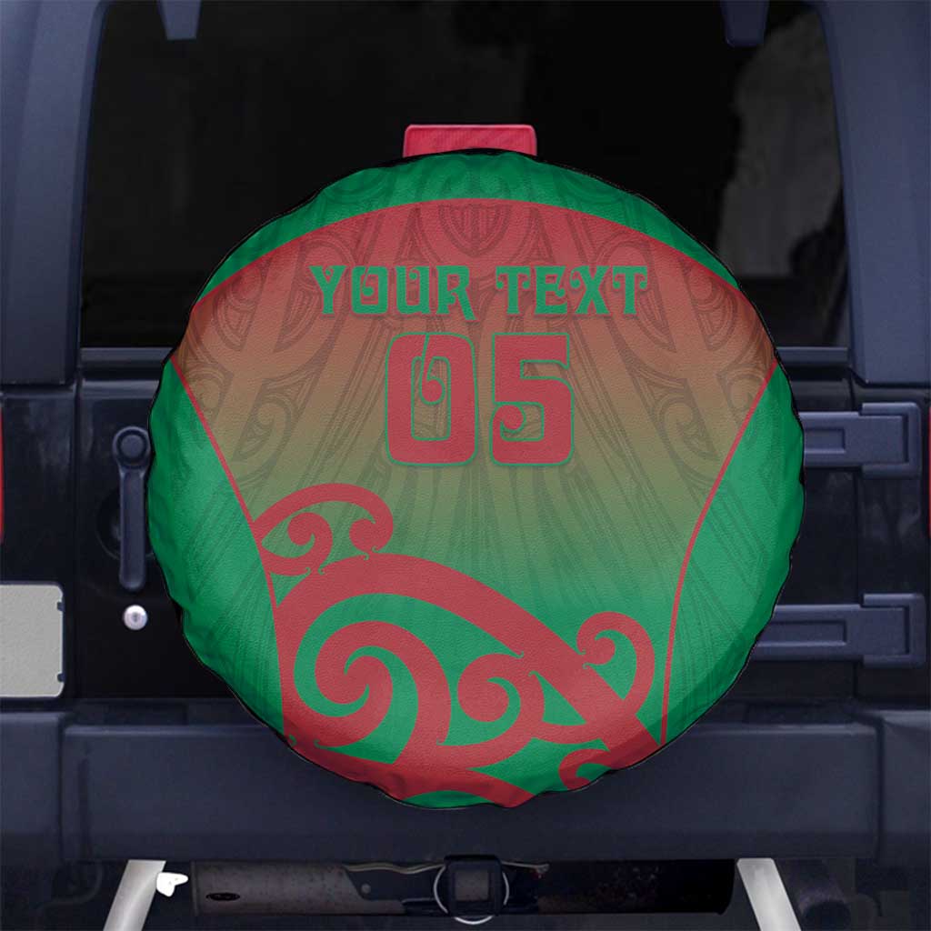 Custom Onehunga High School Spare Tire Cover Maori Koru Pattern LT05 No hole Green - Polynesian Pride