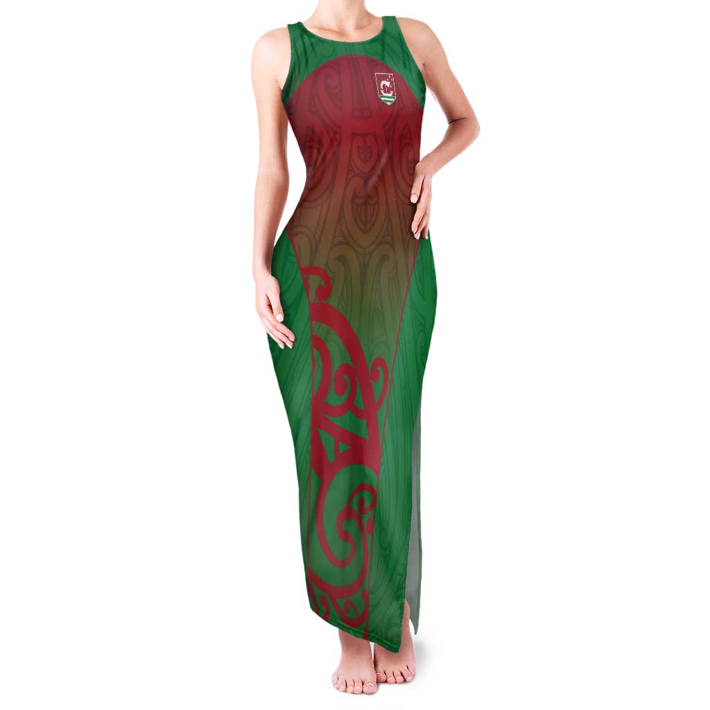 Custom Onehunga High School Tank Maxi Dress Maori Koru Pattern