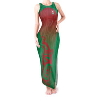 Custom Onehunga High School Tank Maxi Dress Maori Koru Pattern