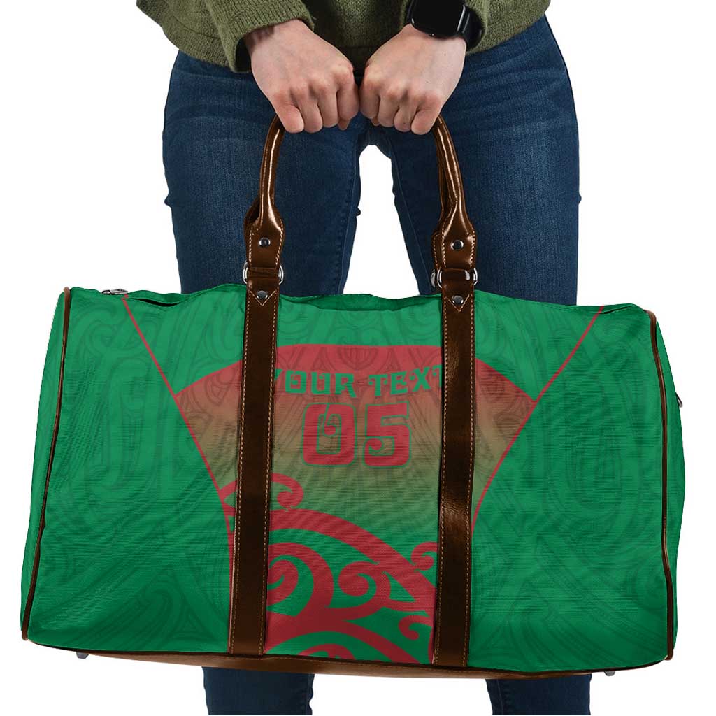 Custom Onehunga High School Travel Bag Maori Koru Pattern LT05 Green - Polynesian Pride
