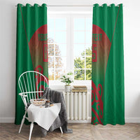 Custom Onehunga High School Window Curtain Maori Koru Pattern