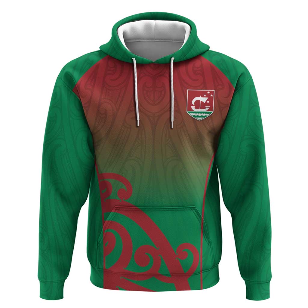 Custom Onehunga High School Zip Hoodie Maori Koru Pattern