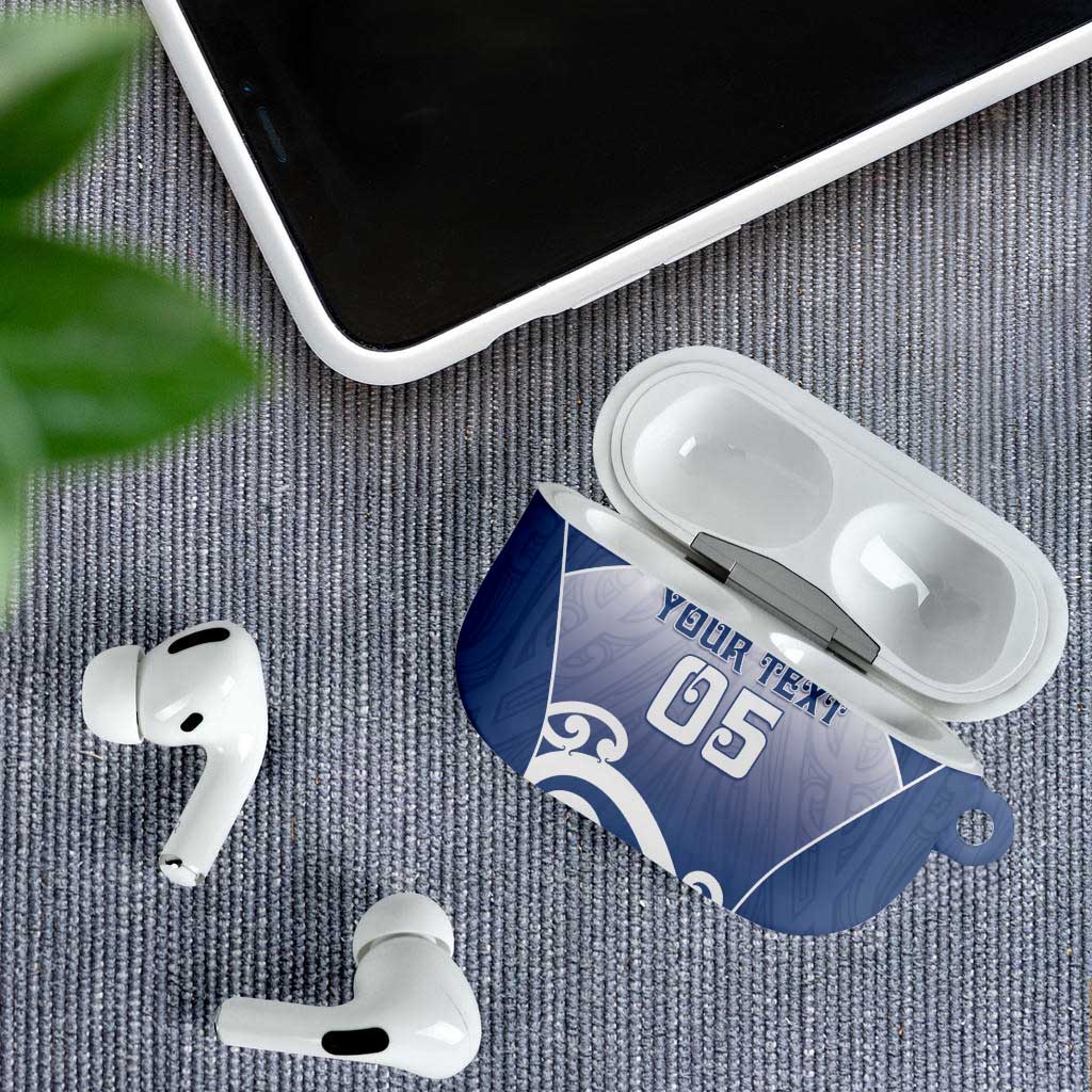 Custom New Zealand Aotea College AirPods Case Maori Koru Pattern