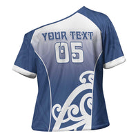 Custom New Zealand Aotea College Cross Shoulder Shirt Maori Koru Pattern