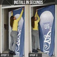 Custom New Zealand Aotea College Door Cover Maori Koru Pattern