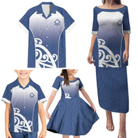 Custom New Zealand Aotea College Family Matching Puletasi and Hawaiian Shirt Maori Koru Pattern