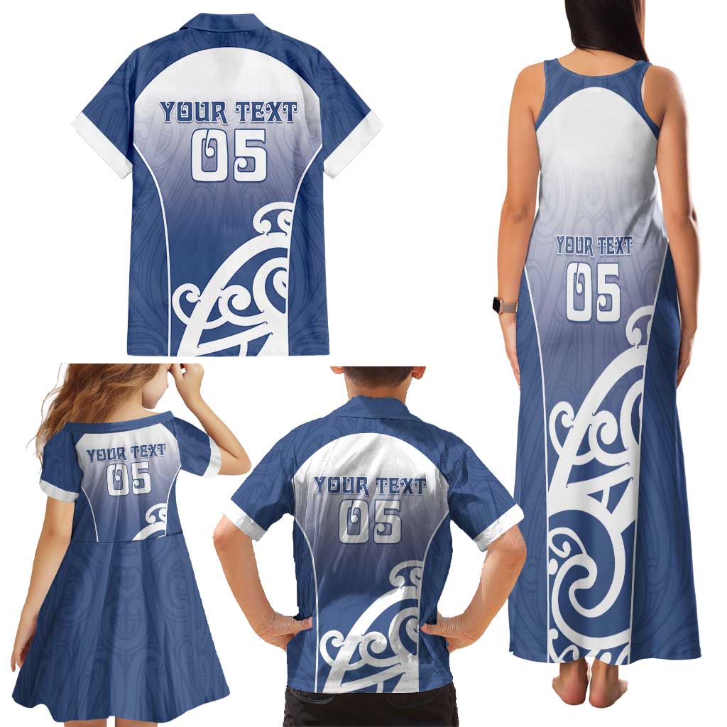 Custom New Zealand Aotea College Family Matching Tank Maxi Dress and Hawaiian Shirt Maori Koru Pattern LT05 - Polynesian Pride