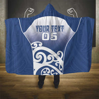 Custom New Zealand Aotea College Hooded Blanket Maori Koru Pattern