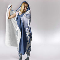 Custom New Zealand Aotea College Hooded Blanket Maori Koru Pattern