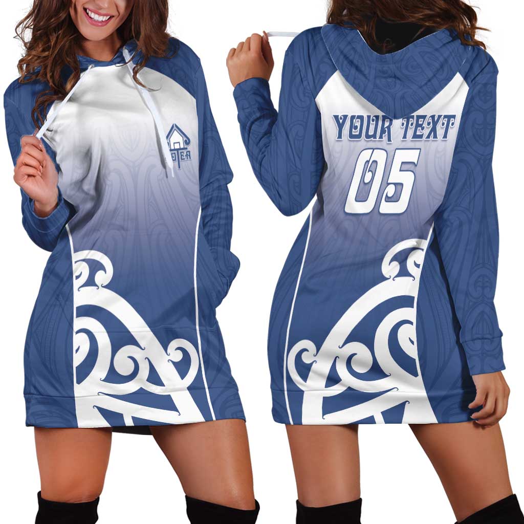 Custom New Zealand Aotea College Hoodie Dress Maori Koru Pattern