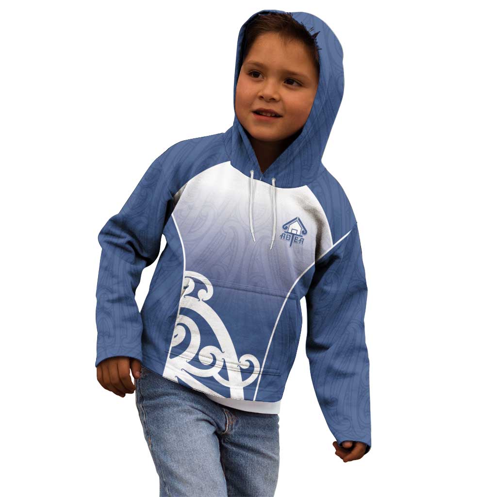 Custom New Zealand Aotea College Kid Hoodie Maori Koru Pattern