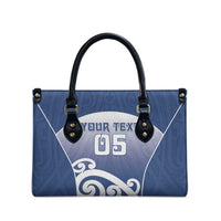 Custom New Zealand Aotea College Leather Bag Maori Koru Pattern