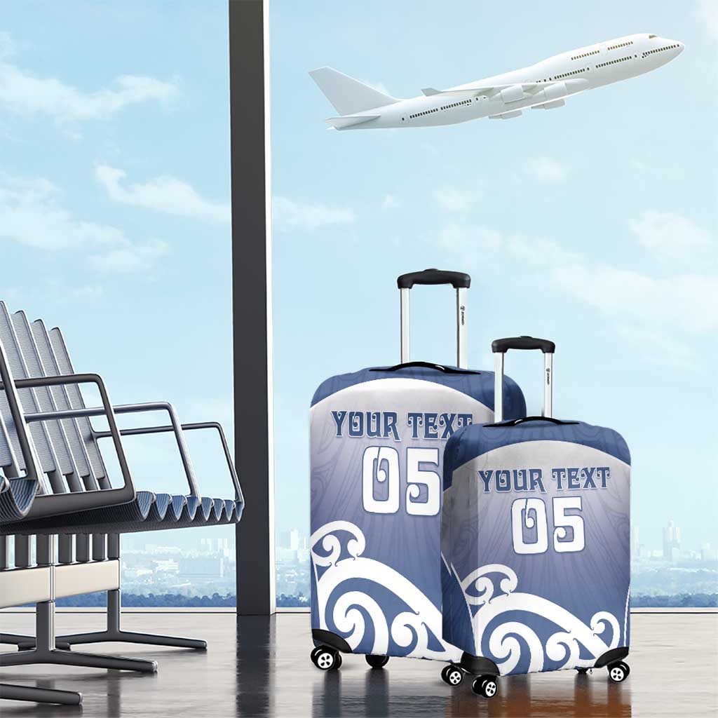 Custom New Zealand Aotea College Luggage Cover Maori Koru Pattern