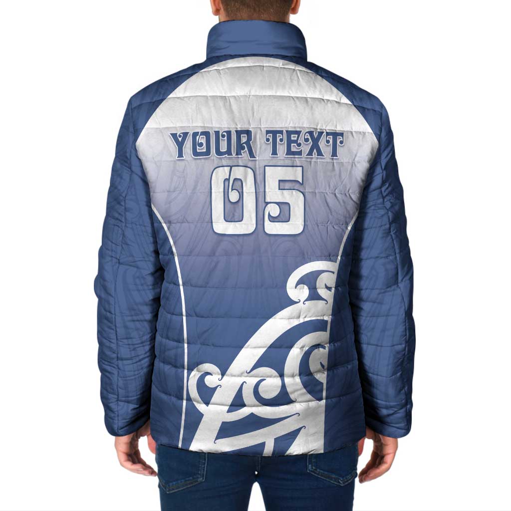 Custom New Zealand Aotea College Padded Jacket Maori Koru Pattern