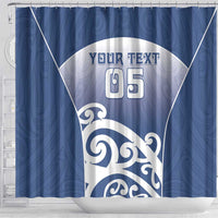 Custom New Zealand Aotea College Shower Curtain Maori Koru Pattern