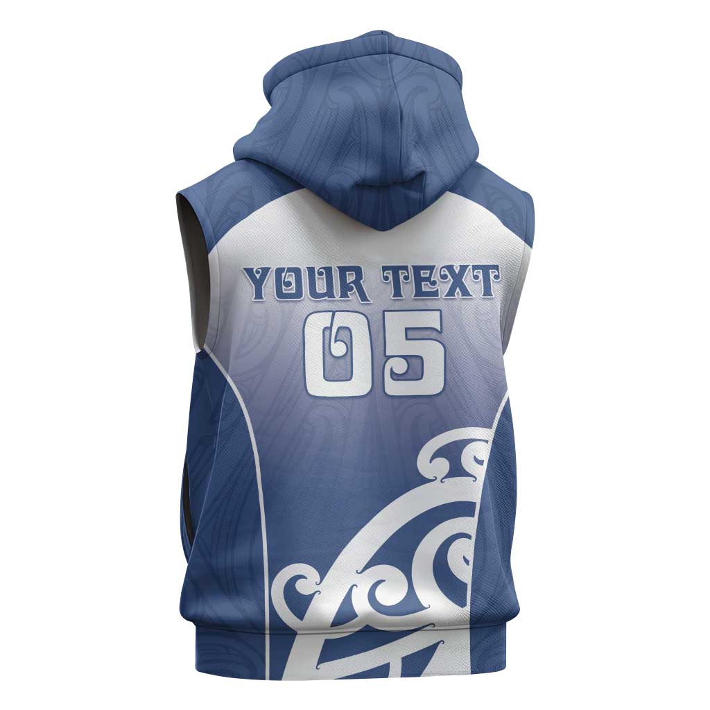 Custom New Zealand Aotea College Sleeveless Hoodie Maori Koru Pattern